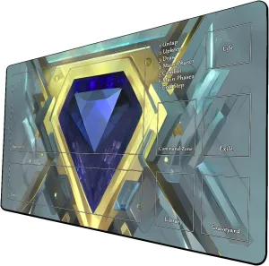 AI Painting TCG Playmat - MTG Trading Card Game Mat with Zone, 24x14 Inches Premium MTG Playmat - The Perfect Companion for Intense Card Battles - Fantasy Dark Vampire Lotus-088