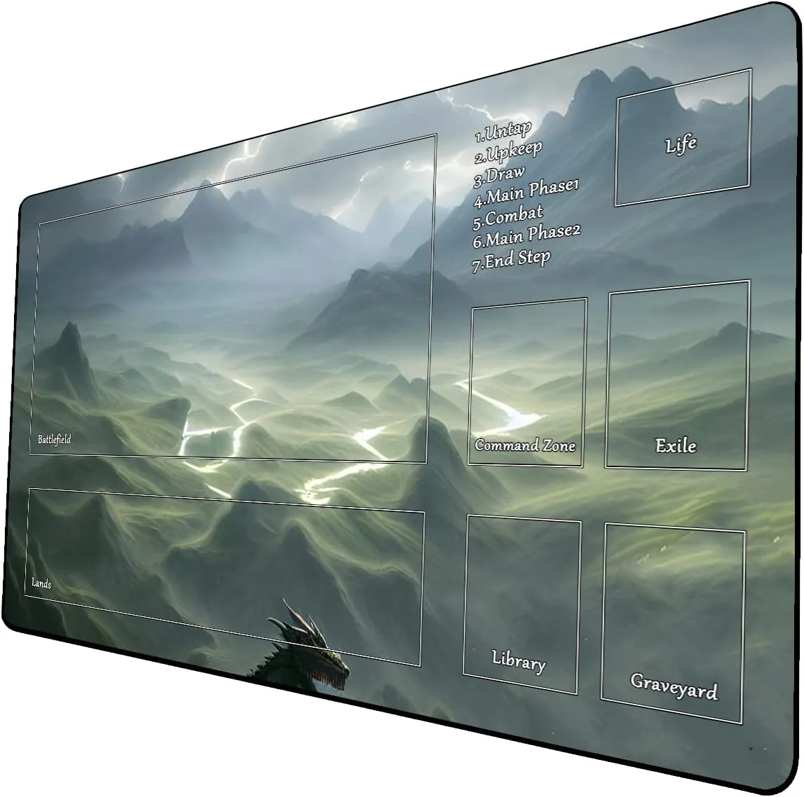 AI Painting TCG Playmat - MTG Trading Card Game Mat with Zone, 24x14 Inches Premium MTG Playmat - The Perfect Companion for Intense Card Battles - Fantasy Dark Vampire Lotus-179