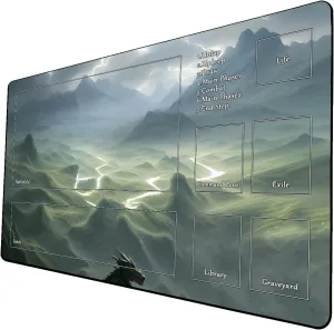 AI Painting TCG Playmat - MTG Trading Card Game Mat with Zone, 24x14 Inches Premium MTG Playmat - The Perfect Companion for Intense Card Battles - Fantasy Dark Vampire Lotus-179