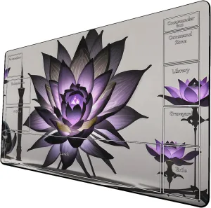 AI Painting TCG Playmat - MTG Trading Card Game Mat with Zone Layout, 24x14 Inches Premium MTG Play Mat - The Perfect Companion for Intense Card Battles - Fantasy Dark Skull Black Lotus 424A306