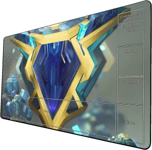 AI Painting TCG Playmat - MTG Trading Card Game Mat with Zone Layout, 24x14 Inches Premium MTG Play Mat - The Perfect Companion for Intense Card Battles - Fantasy Dark Skull Black Lotus 424A308