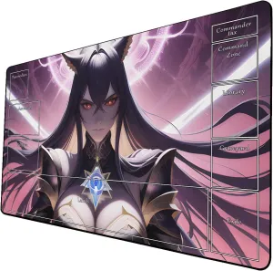 AI Painting TCG Playmat - MTG Trading Card Game Mat with Zone Layout, 24x14 Inches Premium MTG Play Mat - The Perfect Companion for Intense Card Battles - Fantasy Dark Skull Black Lotus 509A116