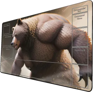AI Painting TCG Playmat - MTG Trading Card Game Mat with Zone Layout, 24x14 Inches Premium MTG Play Mat - The Perfect Companion for Intense Card Battles - Fantasy Dark Skull Black Lotus 509A272