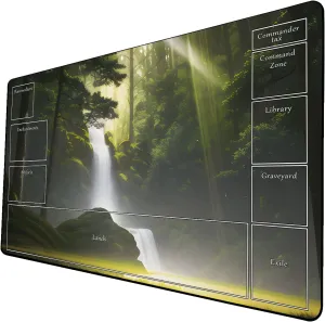 AI Painting TCG Playmat - MTG Trading Card Game Mat with Zone Layout, 24x14 Inches Premium MTG Play Mat - The Perfect Companion for Intense Card Battles - Fantasy Dark Skull Black Lotus 519A124