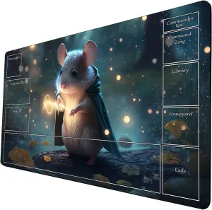 AI Painting TCG Playmat - MTG Trading Card Game Mat with Zone Layout, 24x14 Inches Premium MTG Play Mat - The Perfect Companion for Intense Card Battles - Fantasy Dark Skull Black Lotus A11