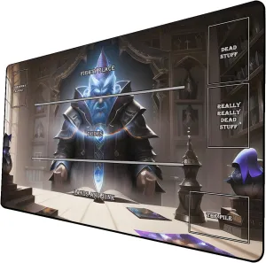 AI Painting TCG Playmat - MTG Trading Card Game Mat with Zones, 24x14 Inches Premium MTG Playmat - The Perfect Companion for Intense Card Battles - Fantasy Dark Vampire Lotus-052