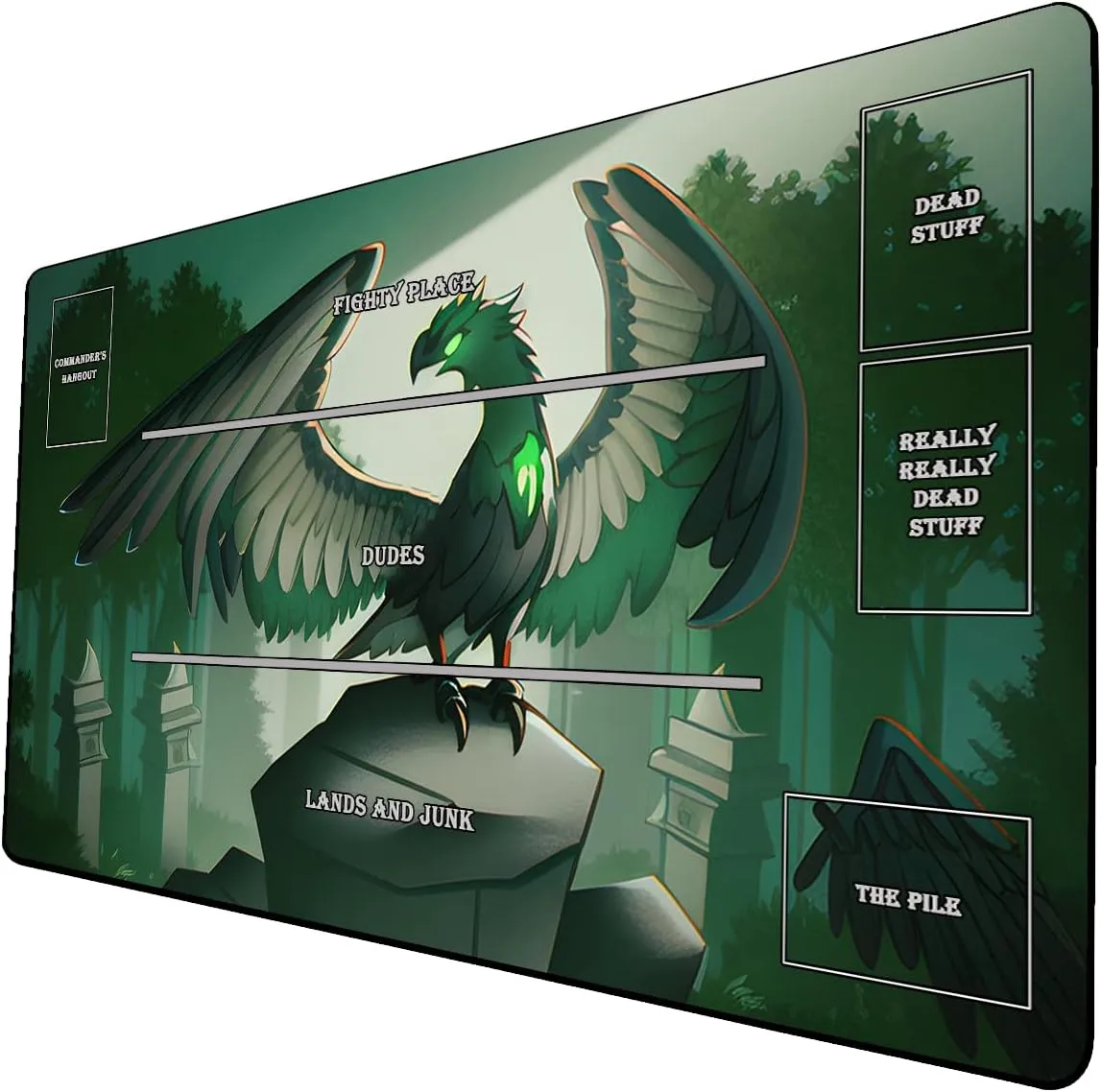 AI Painting TCG Playmat - MTG Trading Card Game Mat with Zones, 24x14 Inches Premium MTG Playmat - The Perfect Companion for Intense Card Battles - Fantasy Dark Vampire Lotus-064