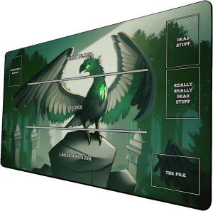 AI Painting TCG Playmat - MTG Trading Card Game Mat with Zones, 24x14 Inches Premium MTG Playmat - The Perfect Companion for Intense Card Battles - Fantasy Dark Vampire Lotus-064