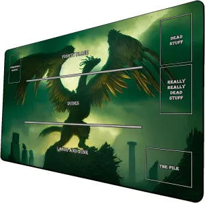 AI Painting TCG Playmat - MTG Trading Card Game Mat with Zones, 24x14 Inches Premium MTG Playmat - The Perfect Companion for Intense Card Battles - Fantasy Dark Vampire Lotus-065