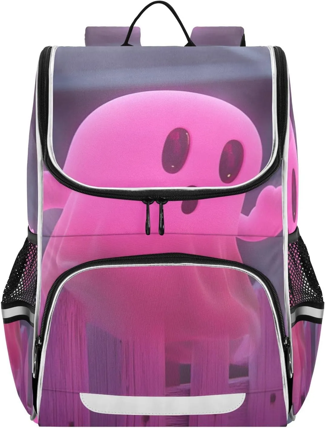 AIXIWAWA Cute Ghost Fence Kids Backpack for School Travel Hiking, Large Capacity Causal Daypack School Bag with Reflective Strips for Boys Girls