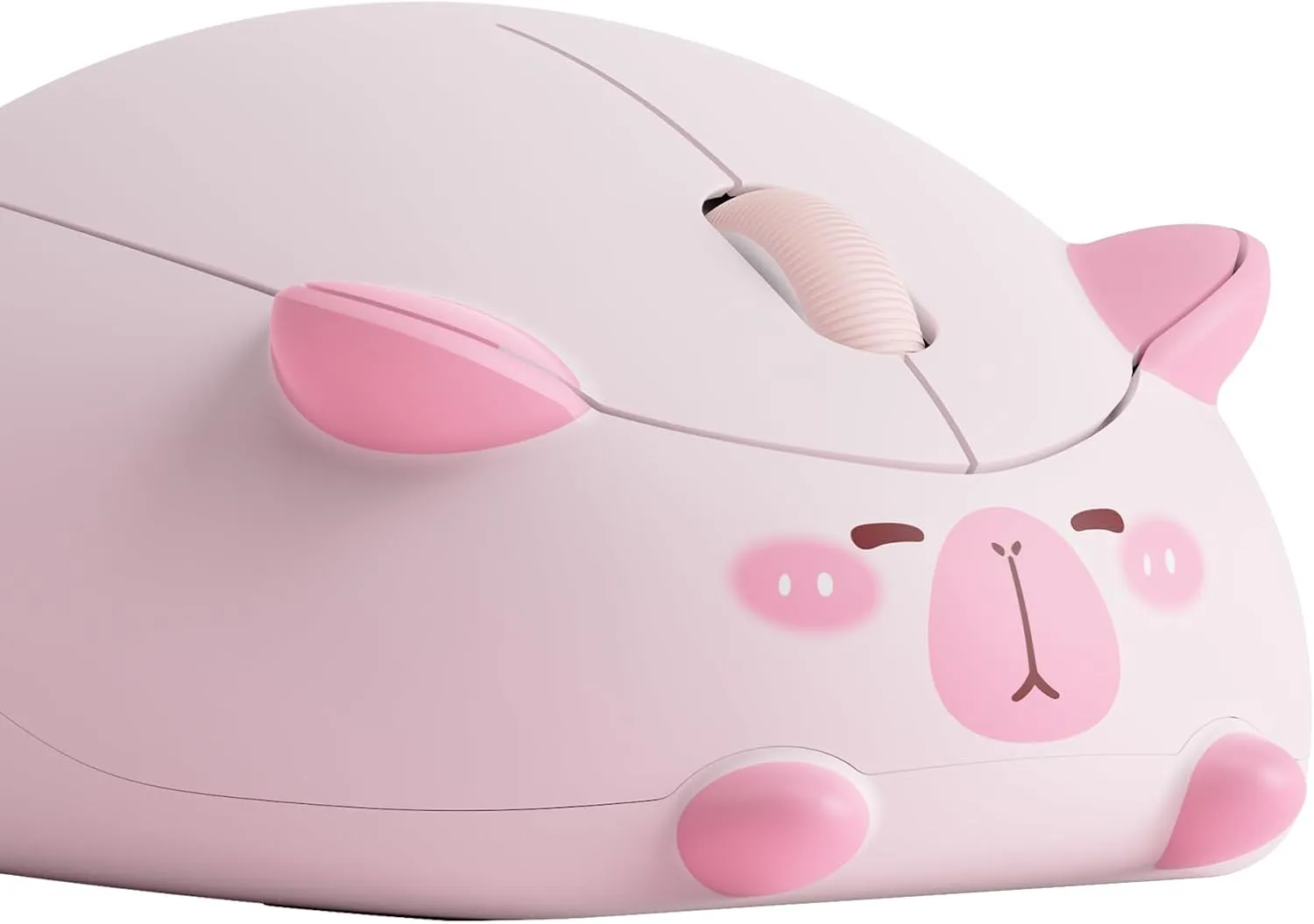 Akko Wireless Gaming Mouse Pink Capybara 2.4G GHz with a USB Receiver, Cute Optical Cordless Cartoon Mice for Computer/Laptop/Desktop/PC Compatible with Mac/Win