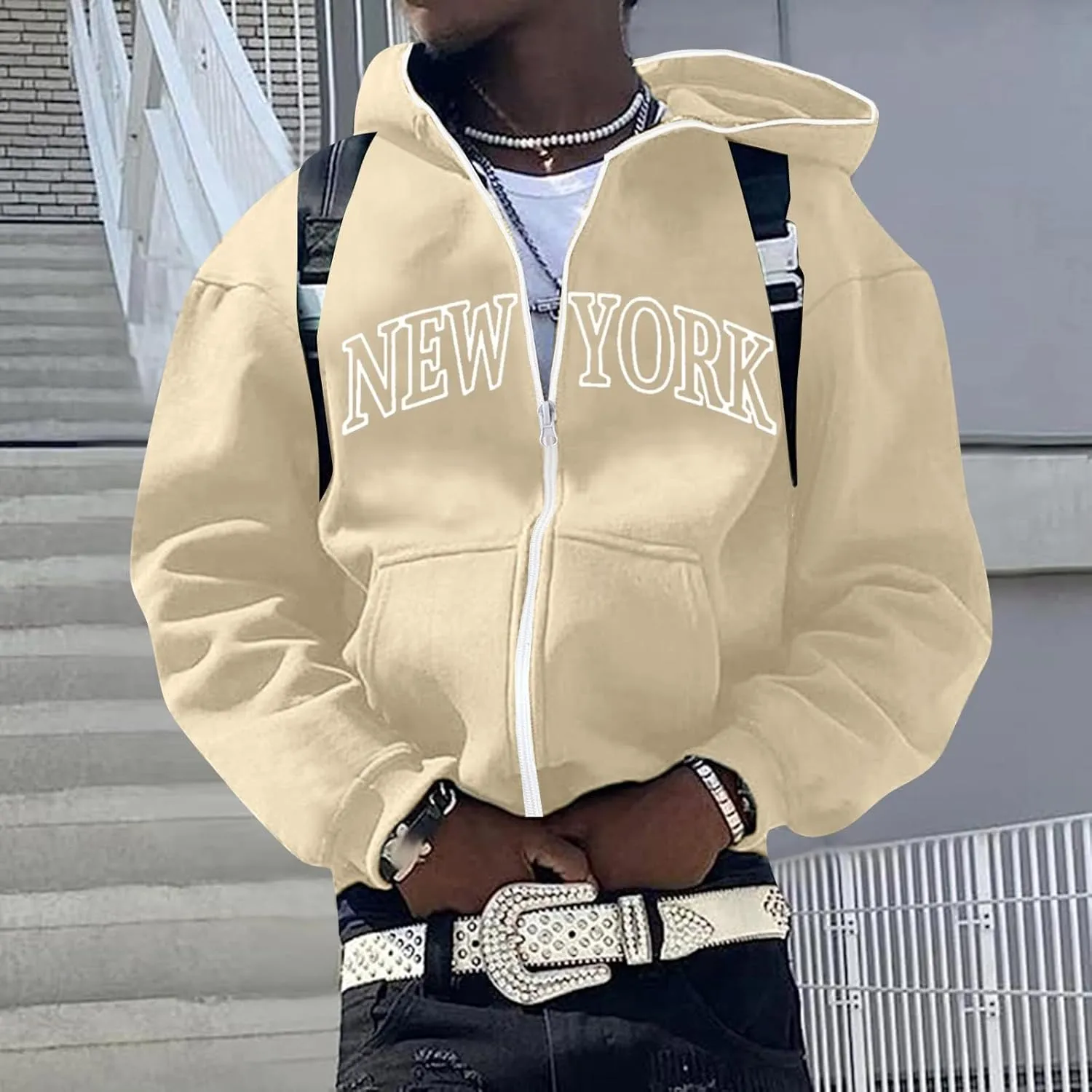Alalaso Mens Hoodie Sweaters Cotton Long Sleeve Midweight Jersey with Hood Print Graphic Loose Fit Stylish Pullover