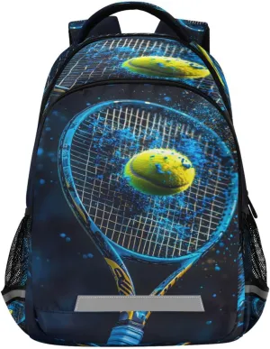 ALAZA Black Background Tennis Ball Backpacks Travel Laptop Daypack School Book Bag for Men Women Teens Kids