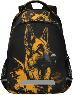 ALAZA German Shepherd Backpacks Travel Laptop Daypack School Book Bag for Men Women Teens Kids