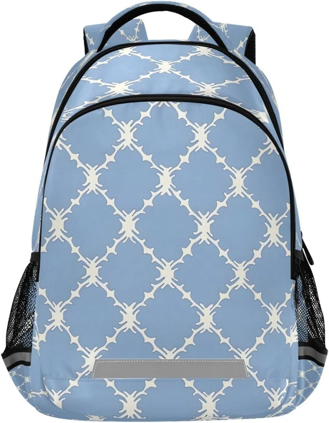 ALAZA Kids Backpack for Boys Girls,Blue Geometric Art Plaid School Backpack Preschool Elementary Kindergarten School Bag Bookbag Travel Laptop Bag Casual Daypack