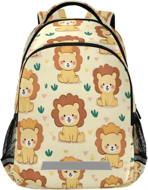 ALAZA Kids Backpack for Boys Girls,Cartoon Lion School Backpack Preschool Elementary Kindergarten School Bag Bookbag Travel Laptop Bag Casual Daypack