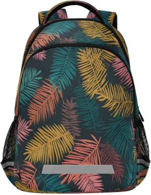 ALAZA Kids Backpack for Boys Girls,Colorful Palm Leaves School Backpack Preschool Elementary Kindergarten School Bag Bookbag Travel Laptop Bag Casual Daypack
