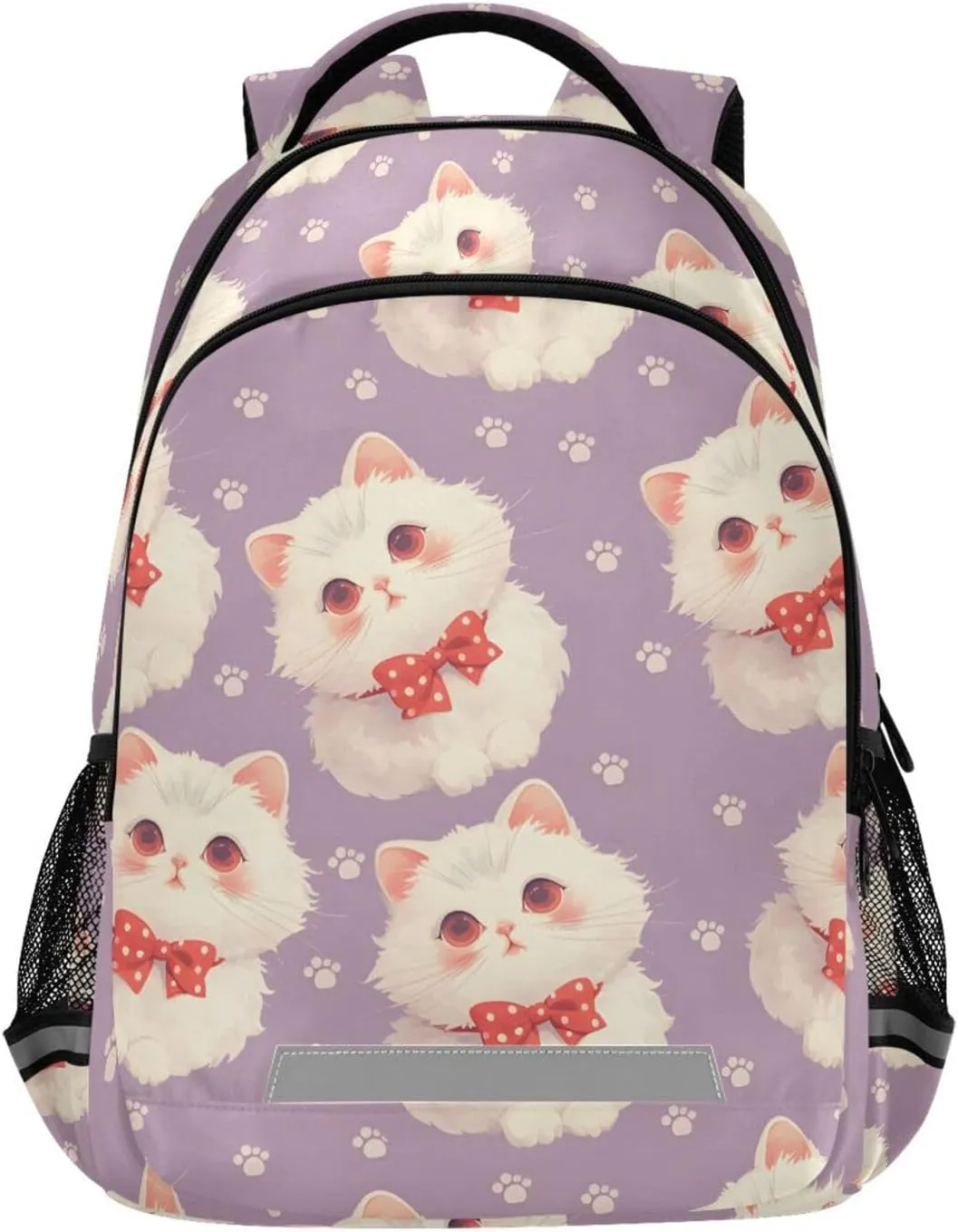 ALAZA Kids Backpack for Boys Girls,Cute Cat Purple School Backpack Preschool Elementary Kindergarten School Bag Bookbag Travel Laptop Bag Casual Daypack