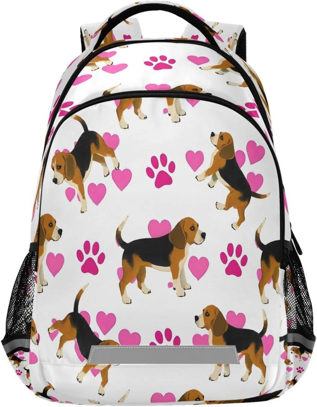 ALAZA Kids Backpack for Boys Girls,Dog Pink Footprints School Backpack Preschool Elementary Kindergarten School Bag Bookbag Travel Laptop Bag Casual Daypack