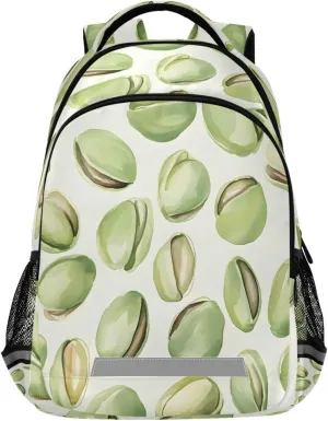ALAZA Kids Backpack for Boys Girls,Green Pistachios School Backpack Preschool Elementary Kindergarten School Bag Bookbag Travel Laptop Bag Casual Daypack