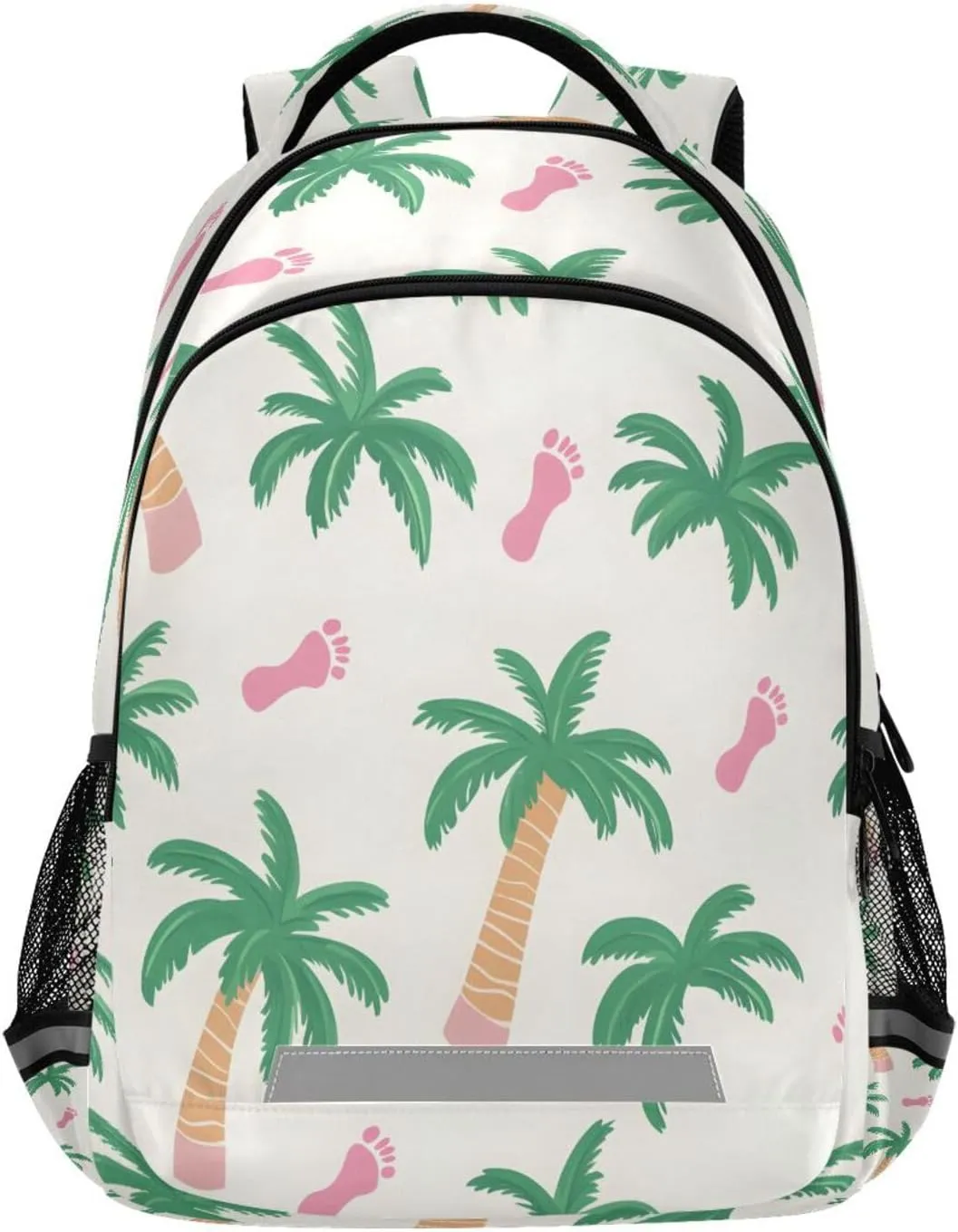 ALAZA Kids Backpack for Boys Girls,Palm Tree Footprints School Backpack Preschool Elementary Kindergarten School Bag Bookbag Travel Laptop Bag Casual Daypack