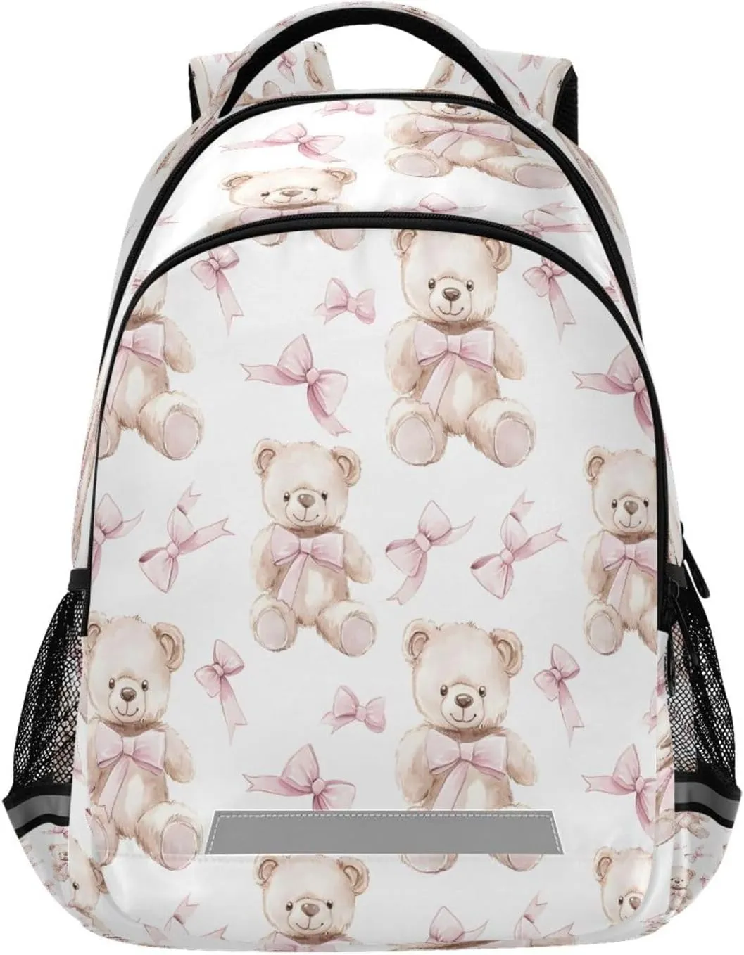 ALAZA Kids Backpack for Boys Girls,Pink Bear Bowknot School Backpack Preschool Elementary Kindergarten School Bag Bookbag Travel Laptop Bag Casual Daypack