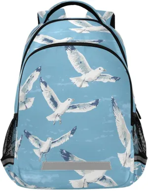 ALAZA Kids Backpack for Boys Girls,Seagull Blue School Backpack Preschool Elementary Kindergarten School Bag Bookbag Travel Laptop Bag Casual Daypack