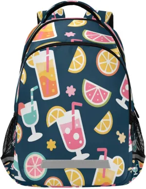 ALAZA Kids Backpack for Boys Girls,Summer Fruit Juice School Backpack Preschool Elementary Kindergarten School Bag Bookbag Travel Laptop Bag Casual Daypack