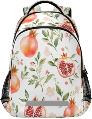 ALAZA Kids Backpack for Boys Girls,Summer Pomegranate Leaves School Backpack Preschool Elementary Kindergarten School Bag Bookbag Travel Laptop Bag Casual Daypack