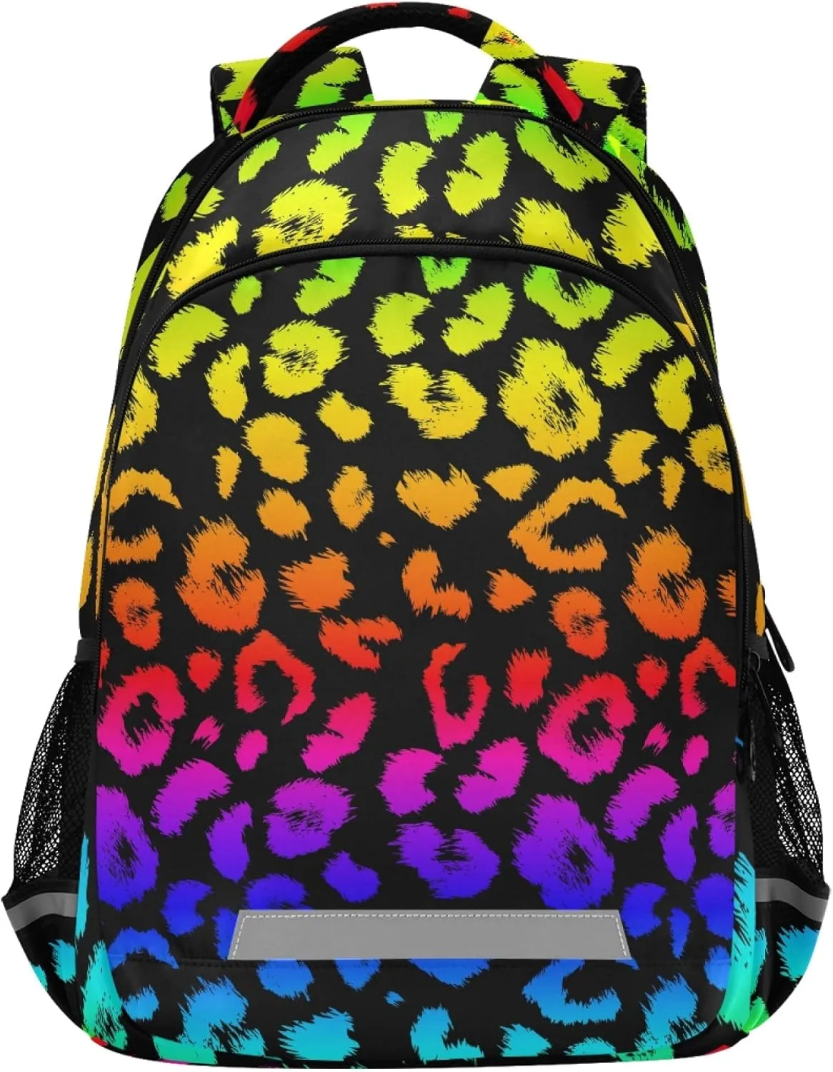 ALAZA Rainbow Leopard Cheetah Print Animal Backpack Purse for Women Men Personalized Laptop Notebook Tablet School Bag Stylish Casual Daypack, 13 14 15.6 inch