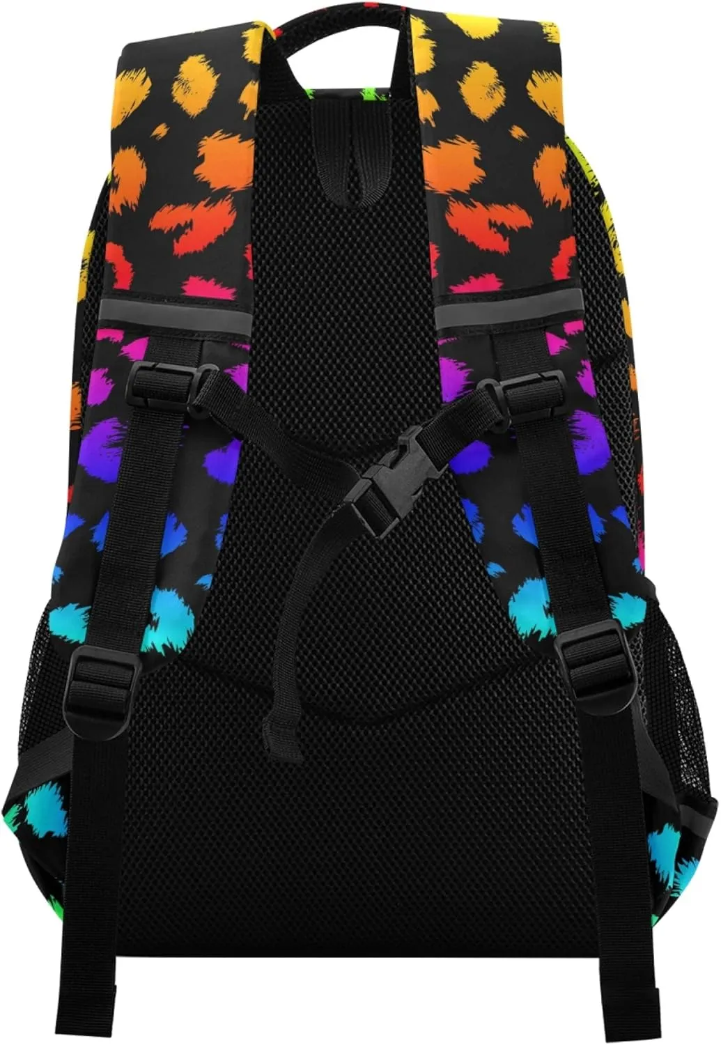 ALAZA Rainbow Leopard Cheetah Print Animal Backpack Purse for Women Men Personalized Laptop Notebook Tablet School Bag Stylish Casual Daypack, 13 14 15.6 inch