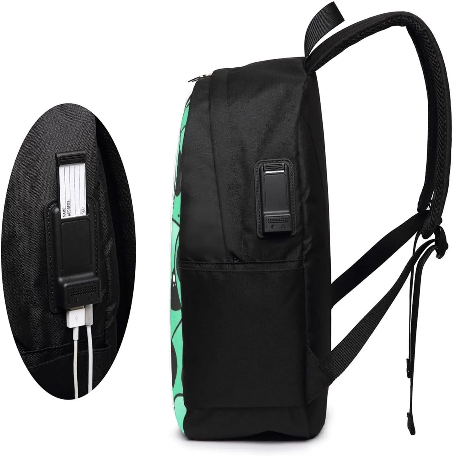 Alien Invasion Backpack, 17 Inch Travel Business Laptop Backpack With USB Port for Women Men