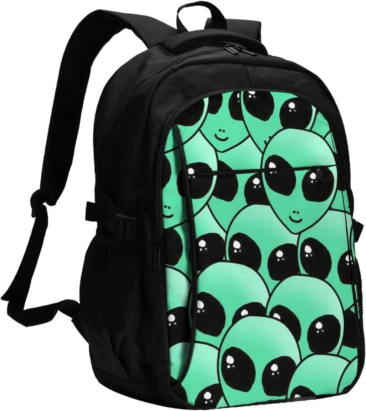 Alien Invasion Backpack, 18 Inch Travel Business Laptop Backpack With Usb Port For Women Men