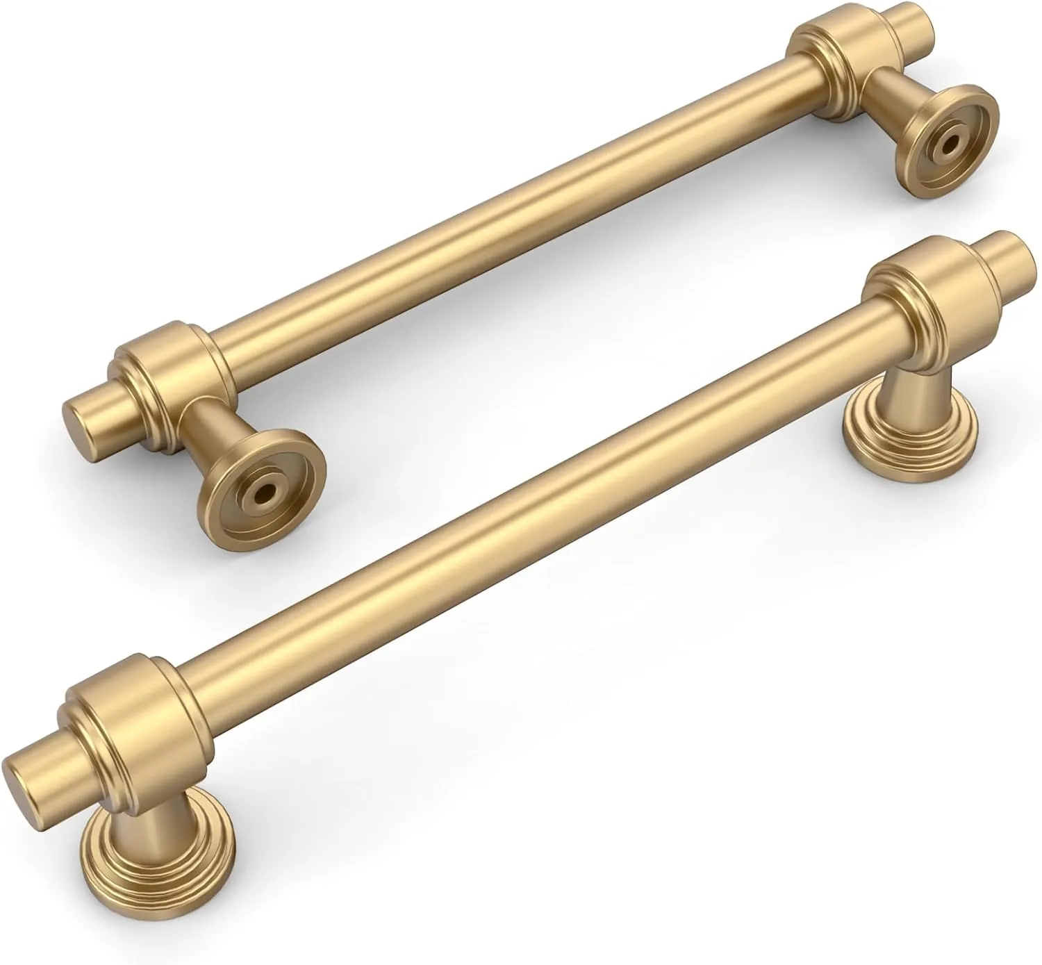 Amerdeco 10 Pack Champagne Bronze Cabinet Pulls 5 Inch(128mm) Hole Center Drawer Pulls Cabinet Hardware Kitchen Cabinet Handles for Bathroom Dresser Pulls ZH0069