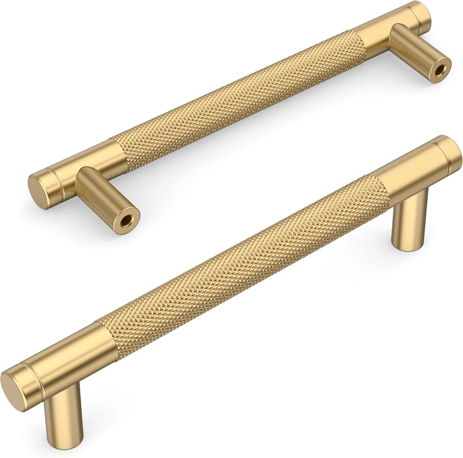 Amerdeco 10 Pack Champagne Bronze Cabinet Pulls 5 Inch(128mm) Hole Center Drawer Pulls Cabinet Hardware Kitchen Cabinet Handles for Bathroom ZH0031
