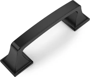 Amerdeco 10 Pack Matte Black 3 Inch(76mm) Hole Centers Kitchen Cabinet Pulls Cabinet Hardware Kitchen Handles for Cabinets Cupboard Handles Drawer Pulls AM0002