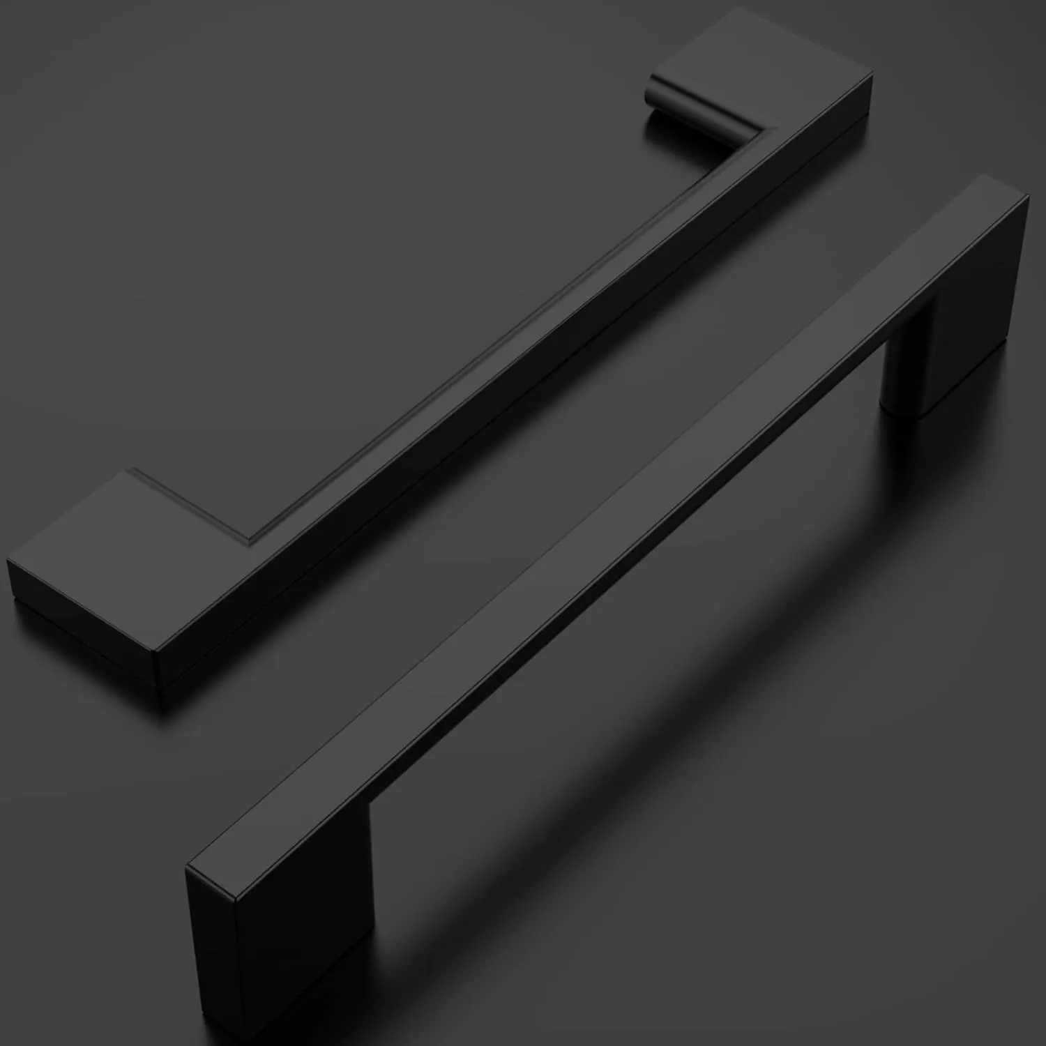 Amerdeco 10 Pack Matte Black Cabinet Pulls 5 Inch(128MM) Hole Centers Kitchen Cabinet Handles Cabinet Hardware Kitchen Handles for Cabinets Cupboard Handles Drawer Pulls ZH0060