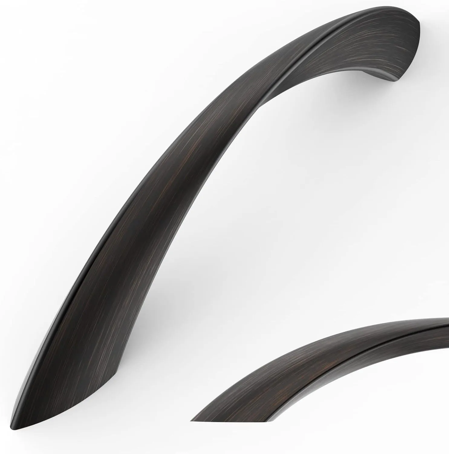 Amerdeco 10 Pack Oil Rubbed Bronze 3.75 Inch(96mm) Hole Centers Kitchen Arch Twisted Cabinet Pulls Cabinet Hardware Kitchen Handles for Cabinets Cupboard Handles Drawer Pulls ZH0048