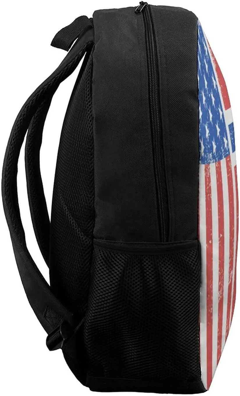 American Norwegian Flag Backpack with Adjustable Straps, Suitable for Travel Picnics Activities