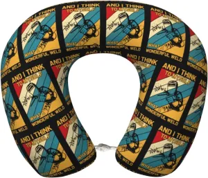and I Think to Myself What A Wonderful Weld Welder Neck Pillow Memory Foam U-Shaped Travel Neck Pillow for Airplanes Car Home