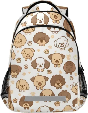 Animal Puppy Cute Paw Backpack for Girls Boys School Bookbag Kids Daypack Lightweight Laptop Backpack Back to School Supplies