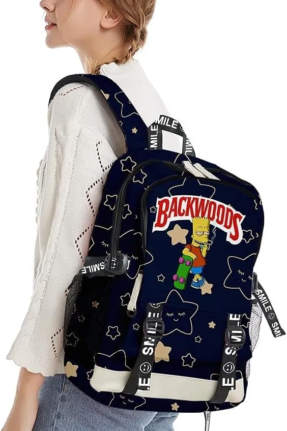 Anime Backpacks Casual Laptop Backpack Travel Bags for Men Women