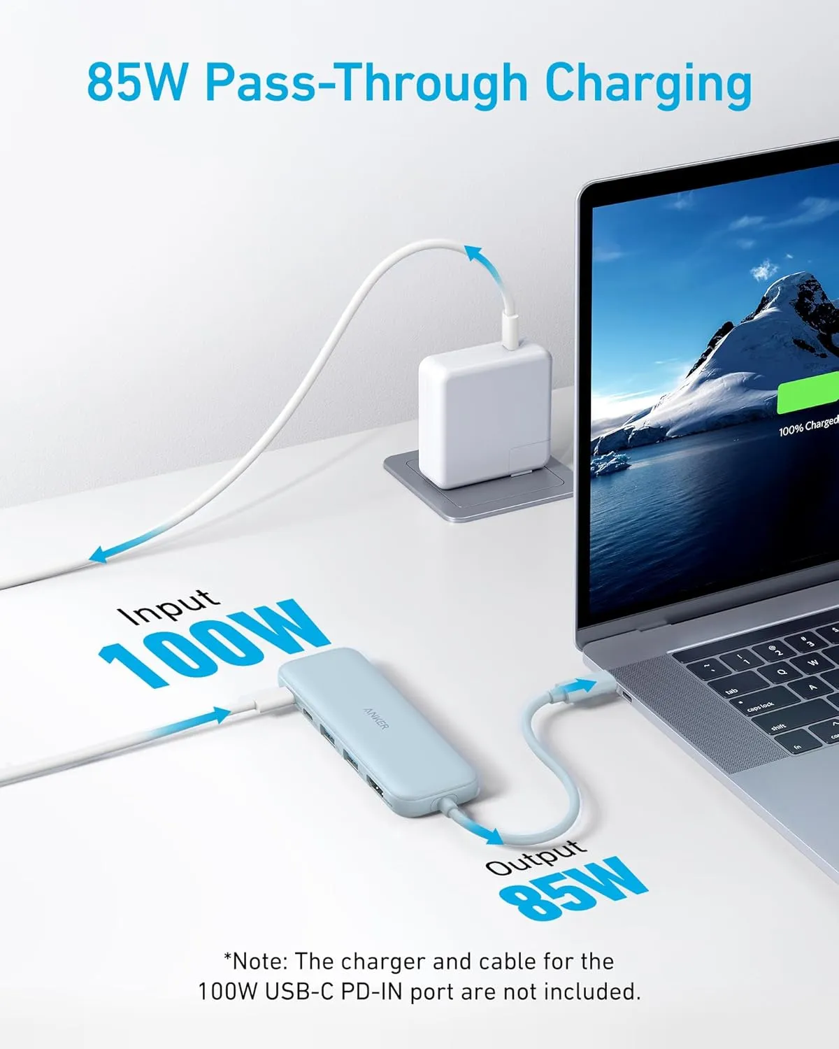 Anker USB C Hub, 5-in-1 USBC to HDMI Hub with 4K Display, 5Gbps USB-C and 2 5Gbps USB-A Data Ports for MacBook Pro, MacBook Air, Dell XPS, Lenovo Thinkpad, HP Laptops and More (Blue)