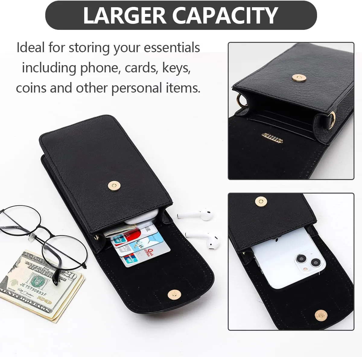 AnsTOP Small Crossbody Bag for Women - Phone Purse Crossbody Cell Phone Purse for Women with 2 Strap