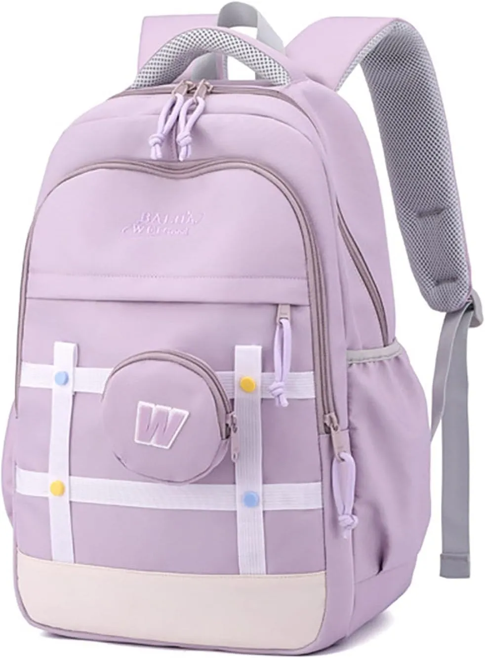 Anti-Theft College Backpack 15.6 Inch Waterproof Laptop Bag for Travel Campus Daypack (Purple)