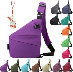 Anti Theft Travel Bag Crossbody, Adjustable Strap Travel Purses Personal Small Item Travel Bag for Women and Men