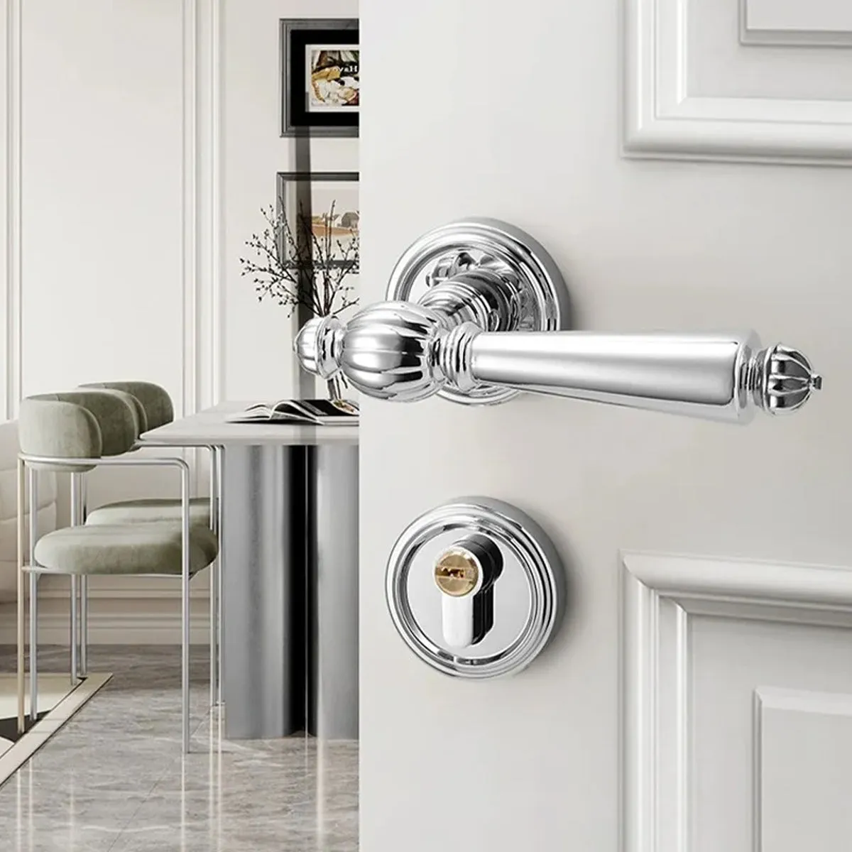 Antique Entrance & Front Door Handles with Lock