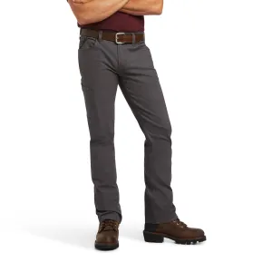 Ariat Mens Rebar M7 Rocker Durastretch Made Tough Straight Leg Pant - Rebar Grey