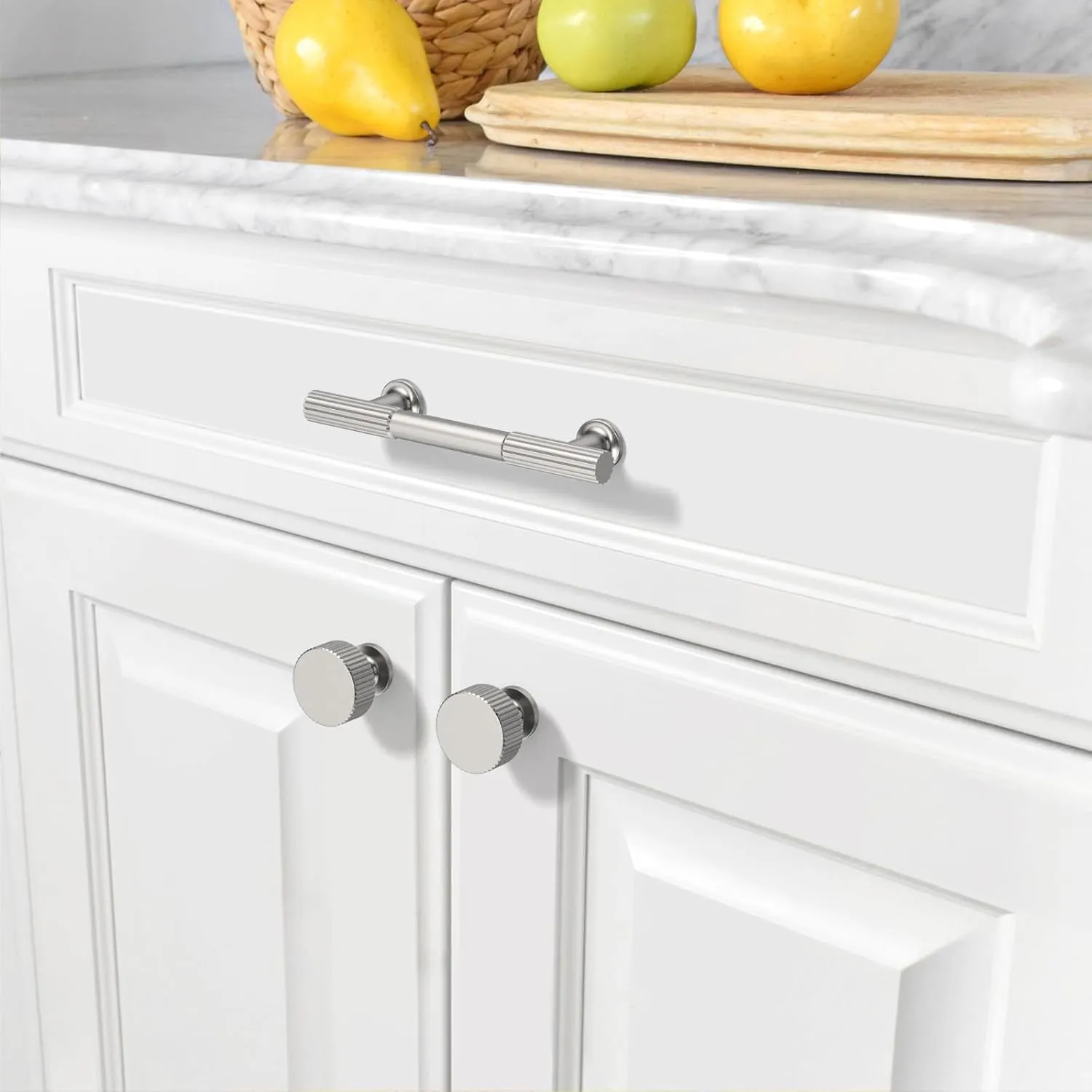 Asidrama 10 Pack 3 Inch(76mm) Brushed Satin Nickel Cabinet pulls Kitchen Cabinet Handles, Cabinet Pulls Kitchen Cabinet Hardware for Cupboard Drawer Pulls