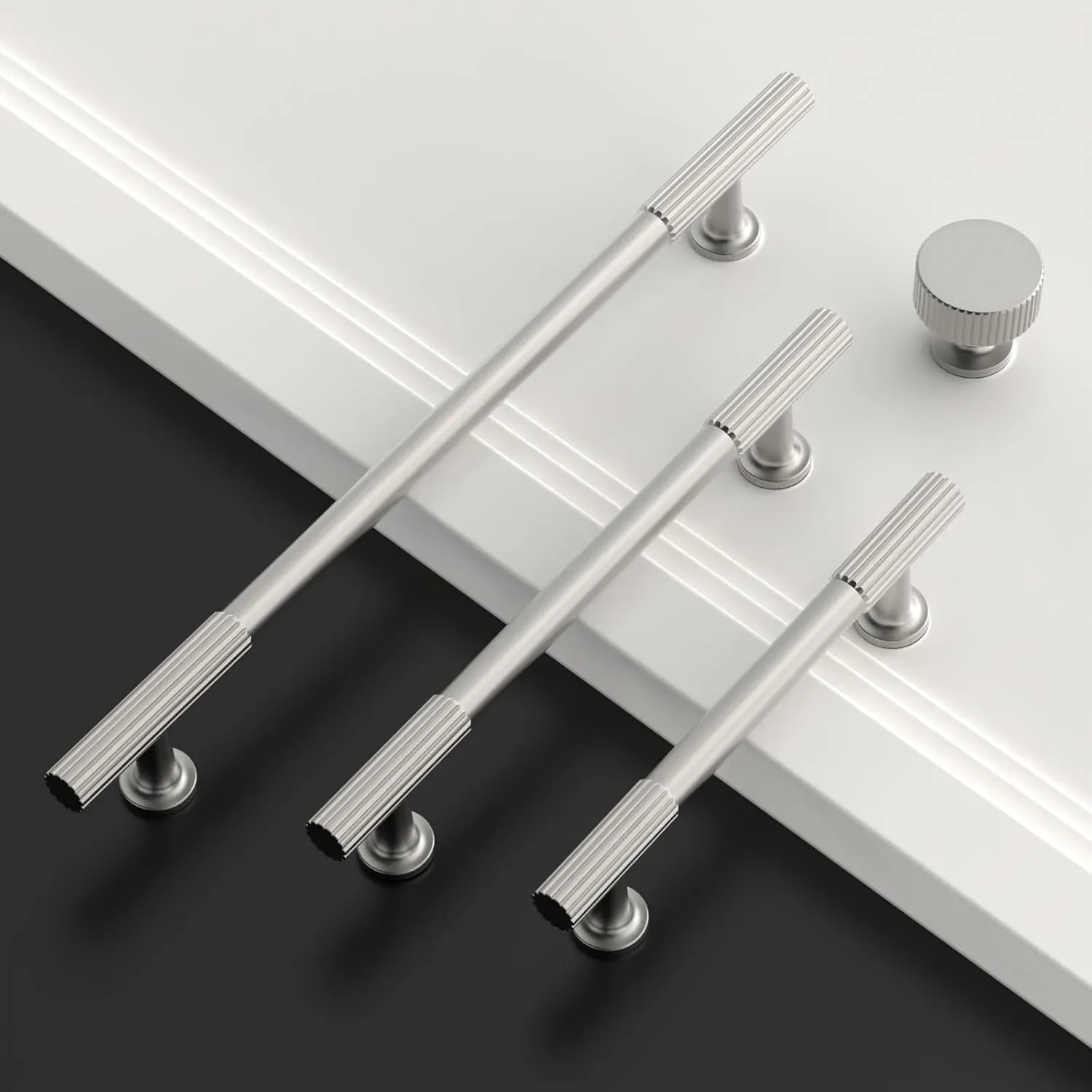 Asidrama 10 Pack 3 Inch(76mm) Brushed Satin Nickel Cabinet pulls Kitchen Cabinet Handles, Cabinet Pulls Kitchen Cabinet Hardware for Cupboard Drawer Pulls